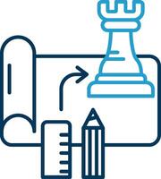 Strategy Line Blue Two Color Icon vector