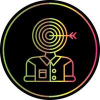 Audience Line Gradient Due Color Icon vector