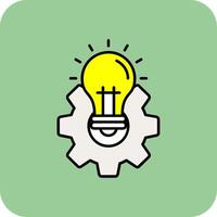 Idea Filled Yellow Icon vector