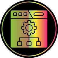 Setting Glyph Due Color Icon vector