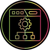 Setting Line Gradient Due Color Icon vector