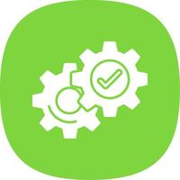 Setting Glyph Curve Icon vector