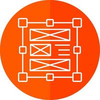 Layout Line Red Circle Icon vector