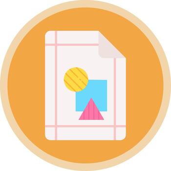 Margin Flat Multi Circle Icon vector