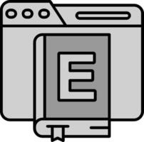 Ebook Line Filled Greyscale Icon vector