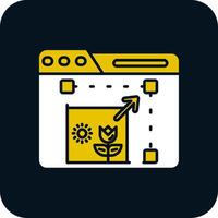 Resize Glyph Two Color Icon vector