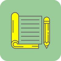 Notebook Filled Yellow Icon vector