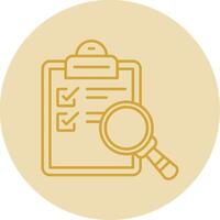 Research Line Yellow Circle Icon vector