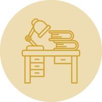 Workspace Line Yellow Circle Icon vector