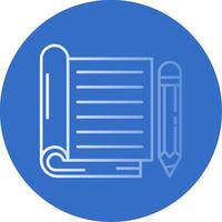 Notebook Gradient Line Circle Icon vector