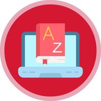 Dictionary Flat Multi Circle Icon vector