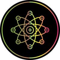 Atom Line Gradient Due Color Icon vector