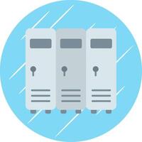 Lockers Flat Blue Circle Icon vector