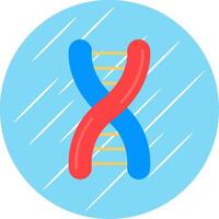 Dna Flat Blue Circle Icon vector