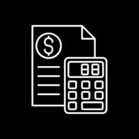 Calculator Line Inverted Icon vector