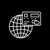 Global Line Inverted Icon vector