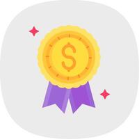 Reward Flat Curve Icon vector