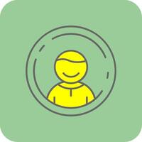 Profile Filled Yellow Icon vector