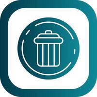 Delete Glyph Gradient Round Corner Icon vector