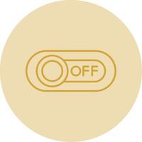 Off Line Yellow Circle Icon vector