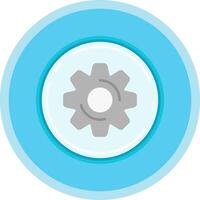 Settings Flat Multi Circle Icon vector