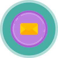 Email Flat Multi Circle Icon vector