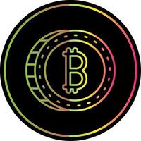 Bitcoin Line Gradient Due Color Icon vector