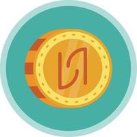 Shekel Flat Multi Circle Icon vector