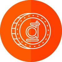 Dong Line Red Circle Icon vector