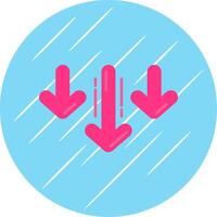 Decrease Flat Blue Circle Icon vector