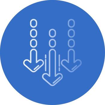 disminución degradado línea circulo icono vector