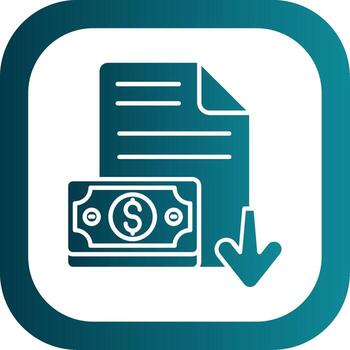 Decrease Glyph Gradient Round Corner Icon vector