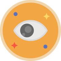 Eye Flat Multi Circle Icon vector