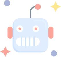 Robot Flat Light Icon vector