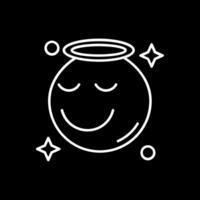 Angel Line Inverted Icon vector