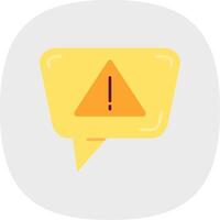 Alert Flat Curve Icon vector