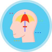 Umbrella Flat Multi Circle Icon vector