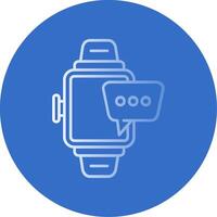 Smartwatch Gradient Line Circle Icon vector