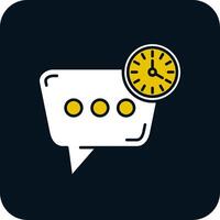 Time Glyph Two Color Icon vector