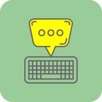 Keyboard Filled Yellow Icon vector