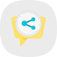 Share Flat Curve Icon vector