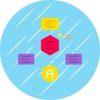 Flowchart Flat Blue Circle Icon vector