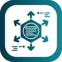 Diagram Glyph Gradient Round Corner Icon vector