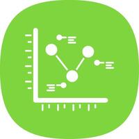 Chart Glyph Curve Icon vector