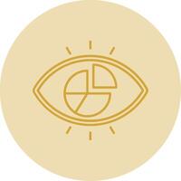 Viscualisation Line Yellow Circle Icon vector