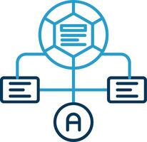Workflow Line Blue Two Color Icon vector