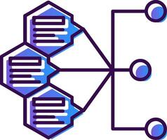 Index Gradient Filled Icon vector