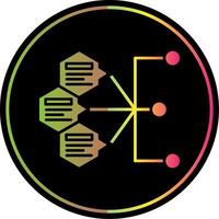 Index Glyph Due Color Icon vector