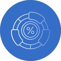 Ratio Gradient Line Circle Icon vector
