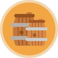 Barrel Flat Multi Circle Icon vector